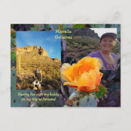 Prickly Pear Cactus Flower / Oranje / Arizona USA Briefkaart