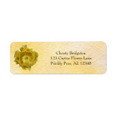 Prickly Pear Cactus Flower / Yellow / Etiket (Voorkant)