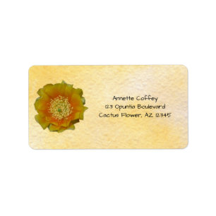 Prickly Pear Cactus Flower / Yellow & Oranje / Etiket