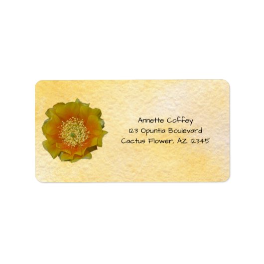 Prickly Pear Cactus Flower / Yellow & Oranje / Etiket (Voorkant)