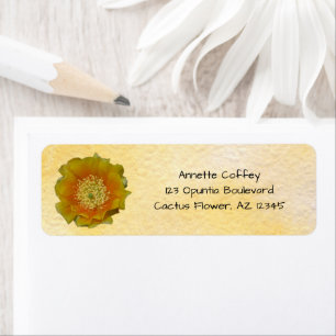 Prickly Pear Cactus Flower / Yellow & Oranje / Etiket