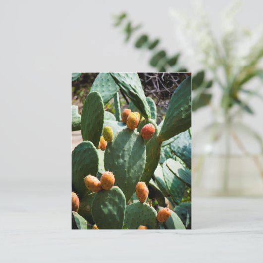 Prickly Pear Cactus Fruit Briefkaart (Staand voorkant)