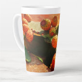 Prickly Pear Cactus Fruit en Rode Hemel Latte Mok (Linkerhoek)