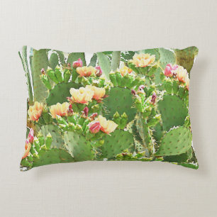 Prickly Pear Cactus in Bloom Custom Pillow Decoratief Kussen