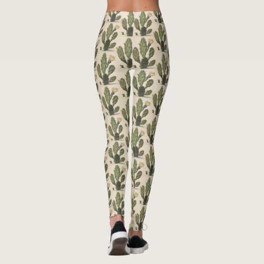 Prickly Pear Cactus in Bloom Leggings (Achterkant)