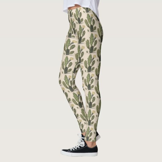 Prickly Pear Cactus in Bloom Leggings (Links)