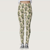 Prickly Pear Cactus in Bloom Leggings (Voorkant)