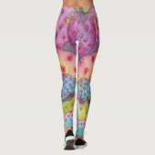 Prickly Pear Cactus Pants Art Workout Leggings (Achterkant)