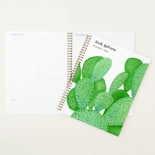 Prickly Pear Cactus Script Persoonlijk Planner (Display)