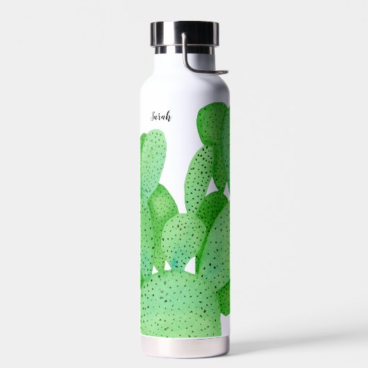 Prickly Pear Cactus Script Persoonlijk Waterfles (Links)