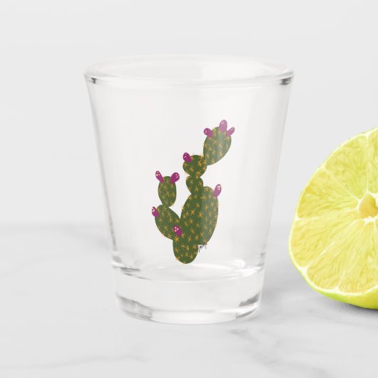 Prickly Pear Cactus Shot Glas (Voorkant)