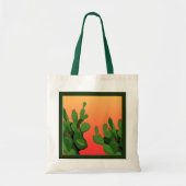 Prickly Pear Cactus Sunset Canvas Canvas tas (Voorkant)
