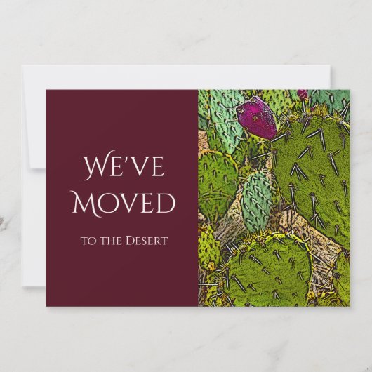 Prickly Pear Cactus We hebben eenvoudige rood verp Aankondiging (Voorkant)