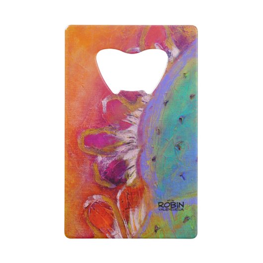 Prickly Pear Credit Kaart flesopener Creditkaart Flessenopener (Voorkant)