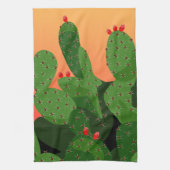 Prickly Pear Desert Sunset Kitchen Towel Theedoek (Verticaal)
