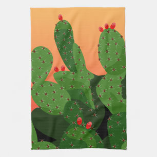 Prickly Pear Desert Sunset Kitchen Towel Theedoek
