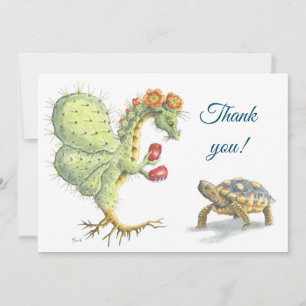 Prickly Pear Dragon & tortoise - Hartelijk dank Bedankkaart