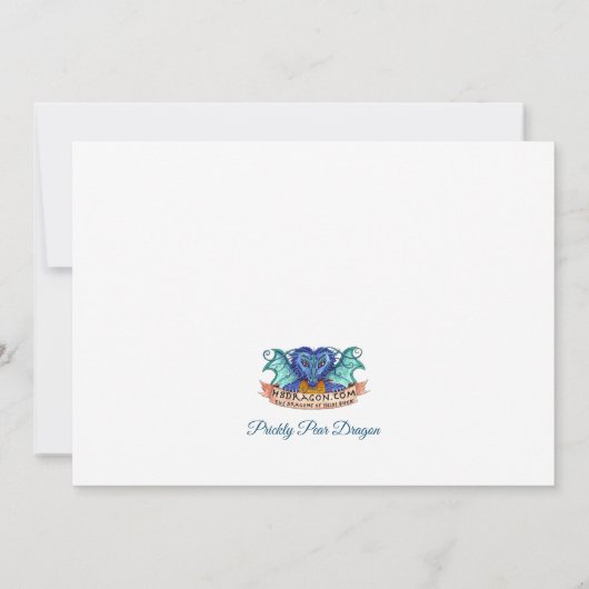 Prickly Pear Dragon & tortoise - Hartelijk dank Bedankkaart (Achterkant)