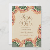 Prickly Pear Flowering Cactus Bruiloft Save The Date (Voorkant)