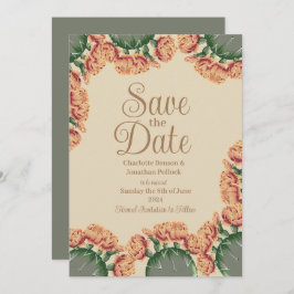 Prickly Pear Flowering Cactus Bruiloft Save The Date