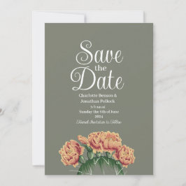 Prickly Pear Flowering Cactus Bruiloft Save The Date