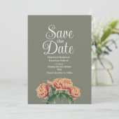 Prickly Pear Flowering Cactus Bruiloft Save The Date (Staand voorkant)