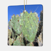 Prickly Pear Harten Keramisch Ornament (Links)