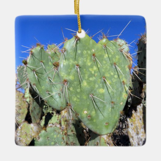 Prickly Pear Harten Keramisch Ornament (Voorkant)