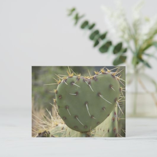 Prickly Pear Heart Briefkaart (Staand voorkant)