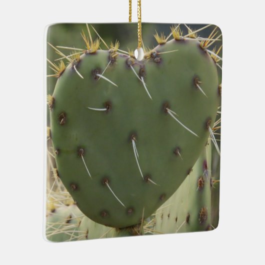 Prickly Pear Heart Keramisch Ornament (Rechts)