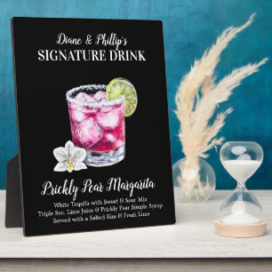 Prickly Pear Margarita Signature Drink Bar Sign Fotoplaat