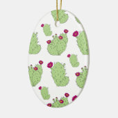 Prickly Pear Pattern Plant Cactus Love Keramisch Ornament (Links)