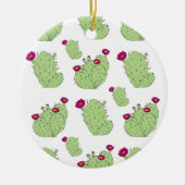 Prickly Pear Pattern Plant Cactus Love Keramisch Ornament (Voorkant)