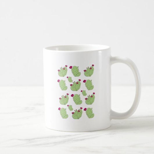 Prickly Pear Pattern Plant Cactus Love Koffiemok (Rechts)