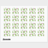 Prickly Pear Pattern Plant Cactus Love Vierkante Sticker (Vel)