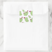 Prickly Pear Pattern Plant Cactus Love Vierkante Sticker (Tas)