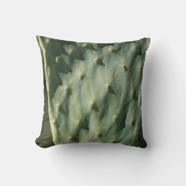 Prickly Pear Texture Bleek Green Kussen (Voorkant)