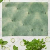 Prickly Pear Texture Bleek Pastel Green Theedoek (Gevouwen)