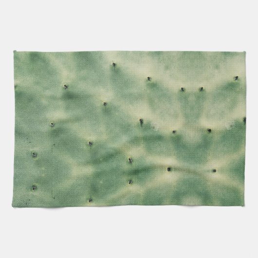 Prickly Pear Texture Bleek Pastel Green Theedoek (Horizontaal)