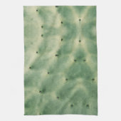 Prickly Pear Texture Bleek Pastel Green Theedoek (Verticaal)
