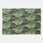 Prickly Pear Texture Bleek Pastel Green Theedoek (Horizontaal)