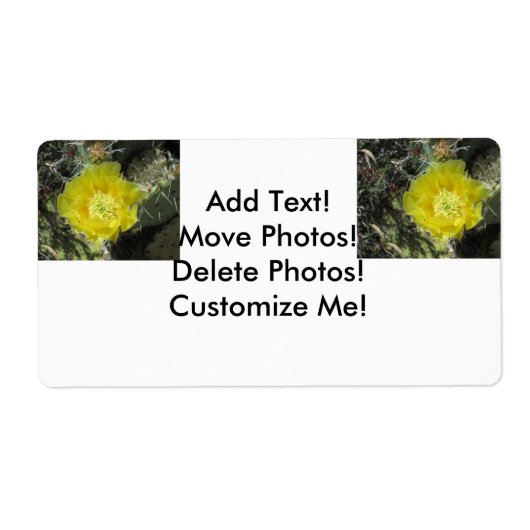 Prickly Pear Yellow Bloom Close Etiket (Voorkant)