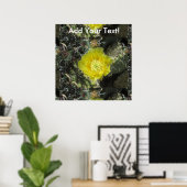 Prickly Pear Yellow Bloom Close Poster (Thuiskantoor)
