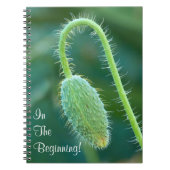 Prickly Poppy Bud in progress close-up foto Notitieboek (Voorkant)