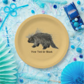 Prickly Porky Papieren Bordje (Feest)