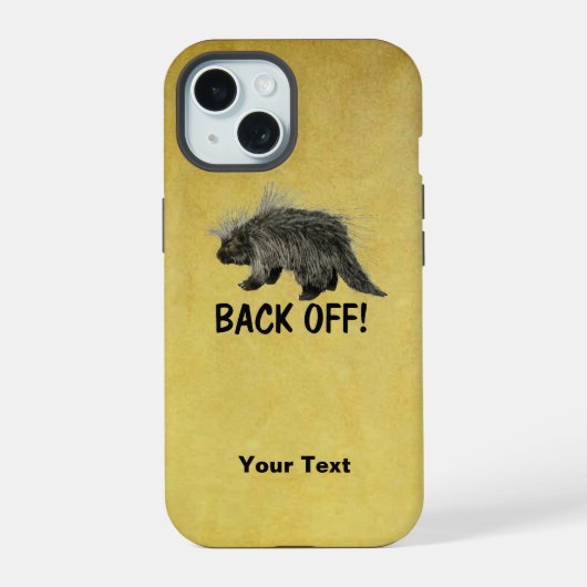 Prickly Porky - Wegwezen iPhone 15 Case (Achterkant)