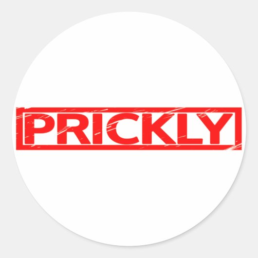 Prickly Stamp Ronde Sticker (Voorkant)