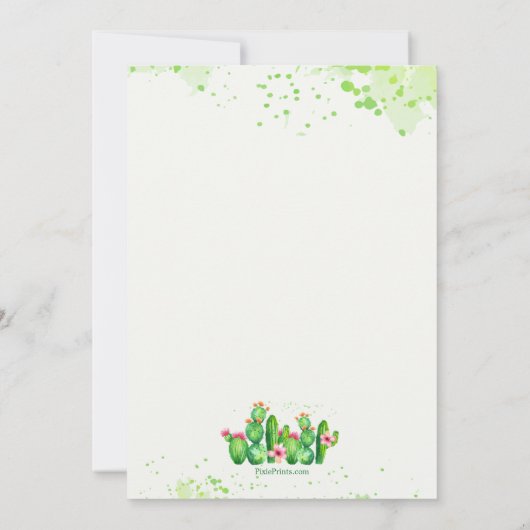 Prickly Uitnodiging (Achterkant)