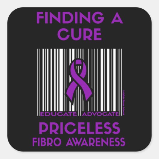 Pricless...Fibro Vierkante Sticker (Voorkant)