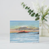 Pricly Bay sunset briefkaart (Staand voorkant)